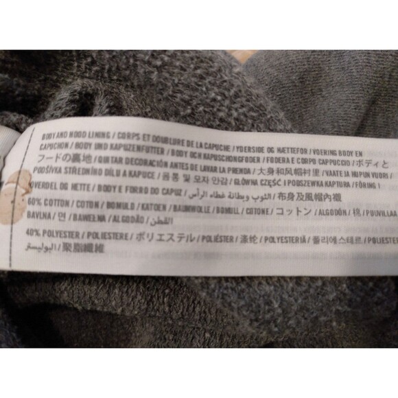 Abercrombie and Fitch Hoodie Large Gray Pocket Pullover Sweatshirt Spell Out - Picture 5 of 13